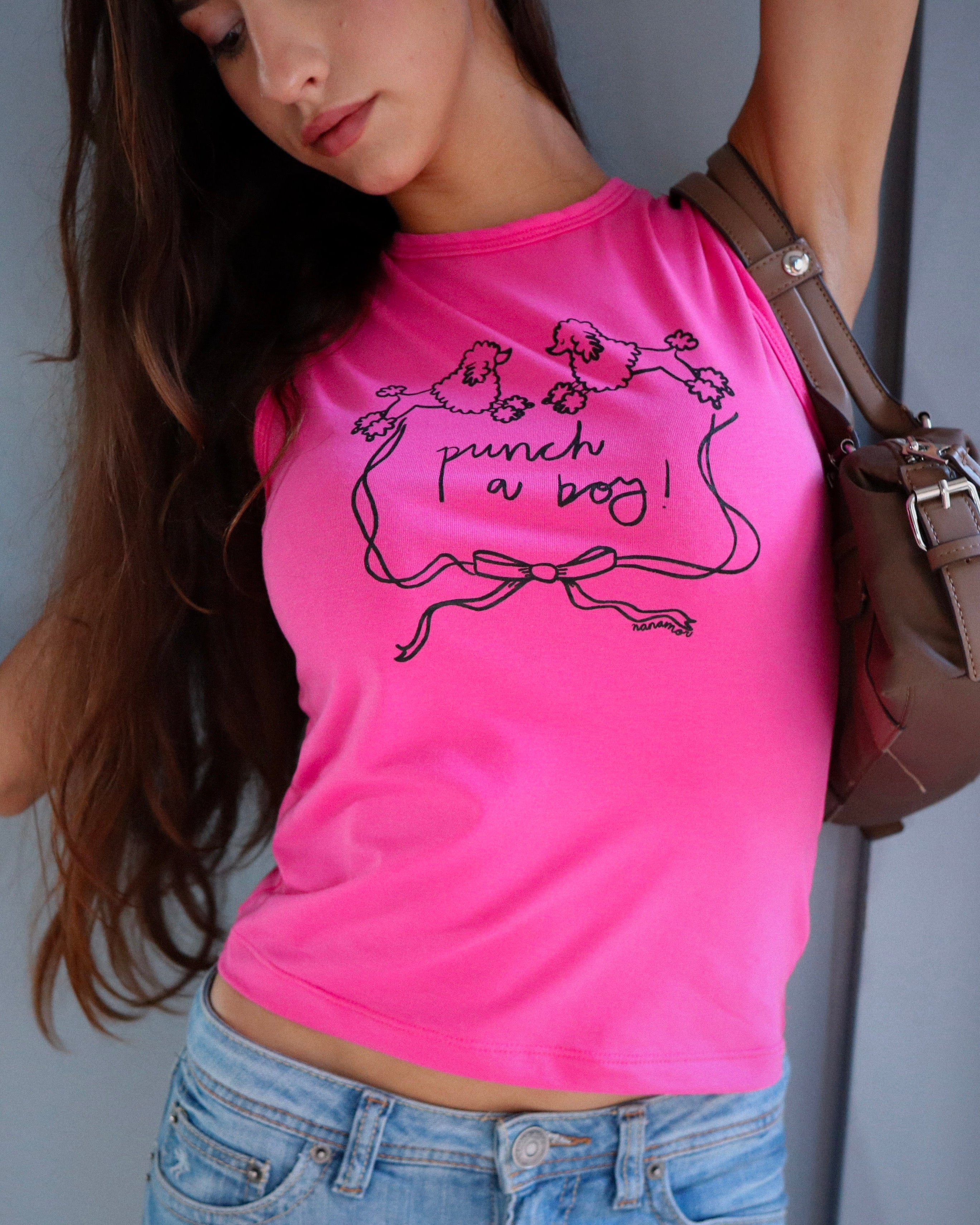 Punch a Boy Top Pink