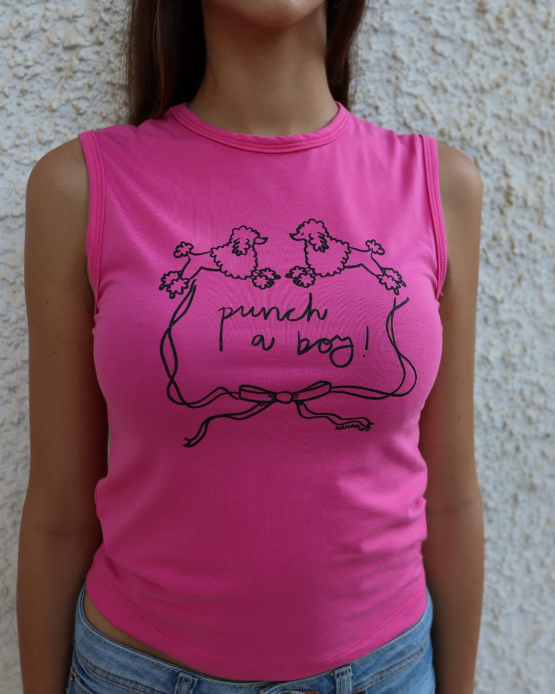 Punch a Boy Top Pink
